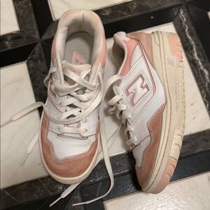 New Balance White and Pink Athletic Shoes